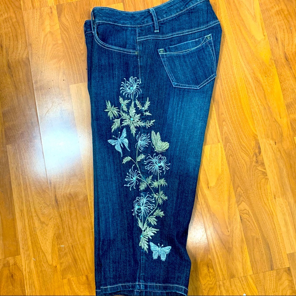 clamdigging / fourth-quarter embroidered jeans